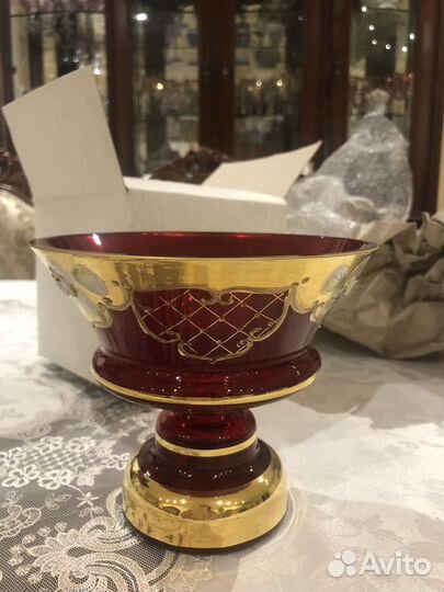 Ваза богемия для конфет, орехов