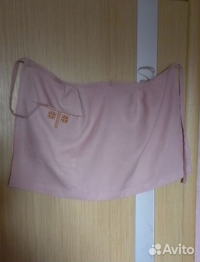 Фартук женский лён, с карманом