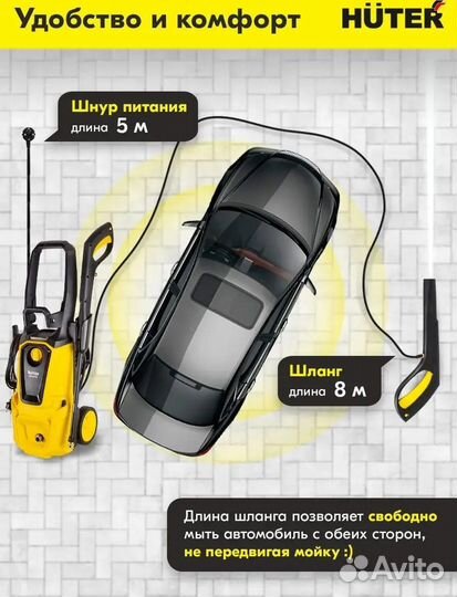 Новая мойка высокого давления Huter PRO