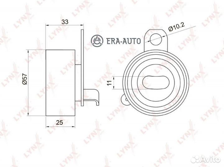 Lynxauto PB1067 PB-1067 ролик натяжной ремня грм\