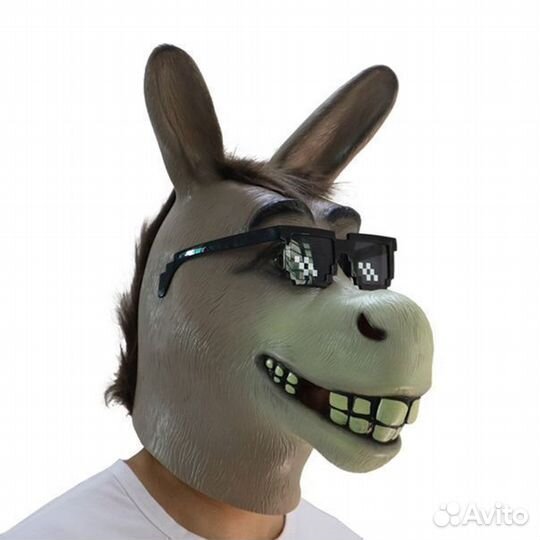 Маска Осел (из Шрека) латекс карнавальная