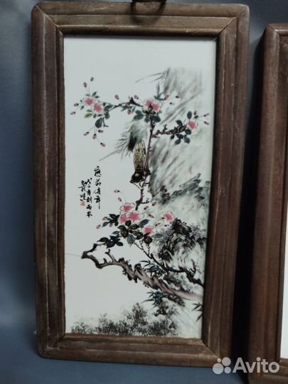 Четыре фарфоровых картины. Китай