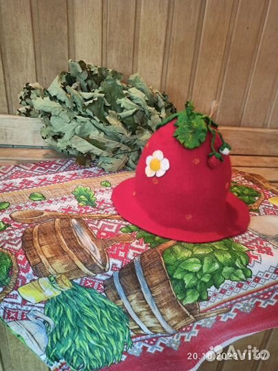 Шапка валяная для бани