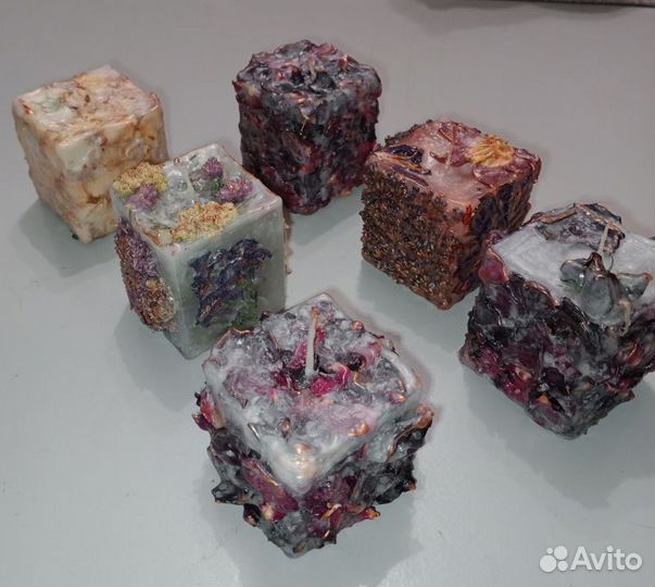 Свеча ботаническая или свеча с сухоцветами