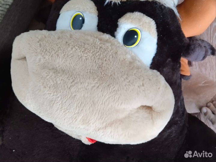 Большая мягкая игрушка бык метровый