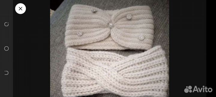 Повязка на голову теплая