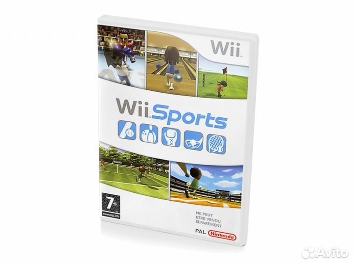Wii Sports, б/у, без обложки, английский (Wii)