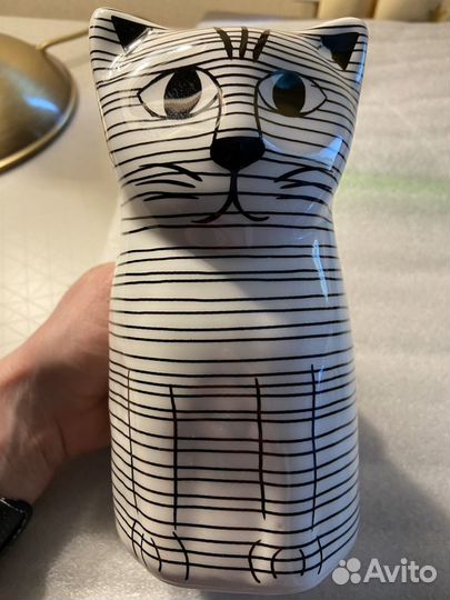Кошка кот кашпо керамика Китай