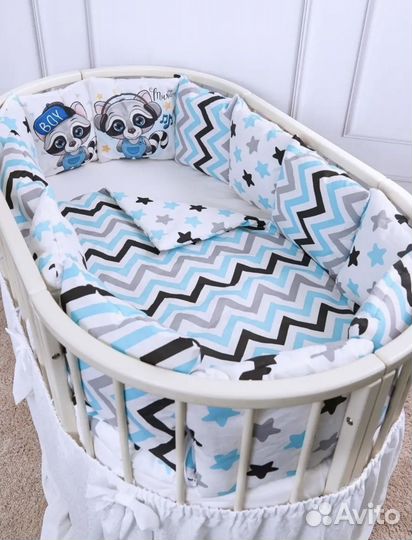 Новые бортики + одеяло для новорожденных