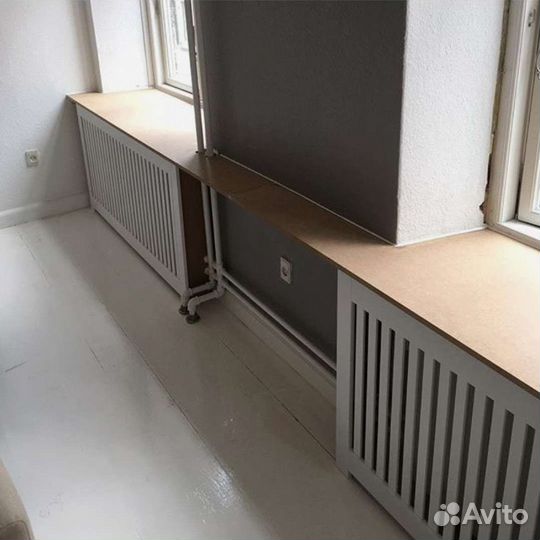 Подоконники из массива дерева, экраны радиаторов