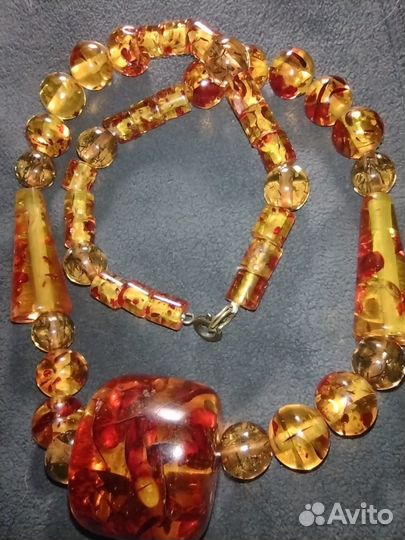 Бусы янтарь винтаж