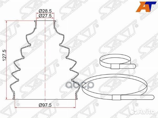 Пыльник шруса наружный FR VW tiguan/volvo XC90