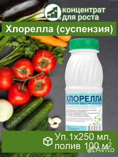 Хлорелла концентрат для роста 250 мл водная суспен