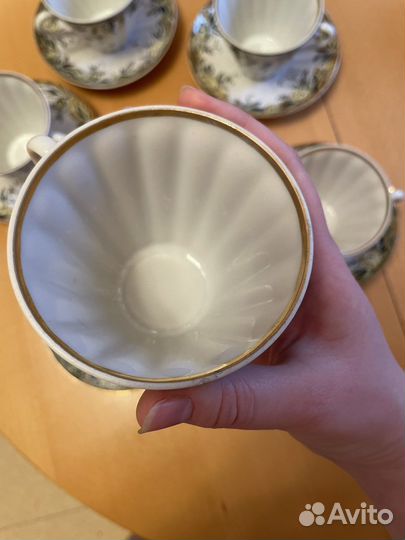 Чайный сервиз лфз фарфор СССР Желтый фриз