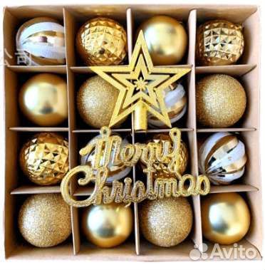 Новогодний набор елочный шаров 18 шт
