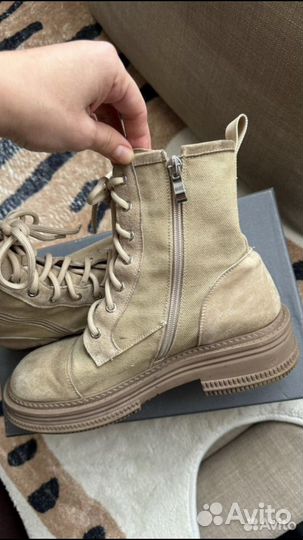 Берцы натур. замша Юнармия