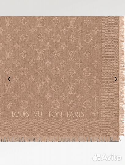 Шаль Louis Vuitton Monogram light brown capuccino