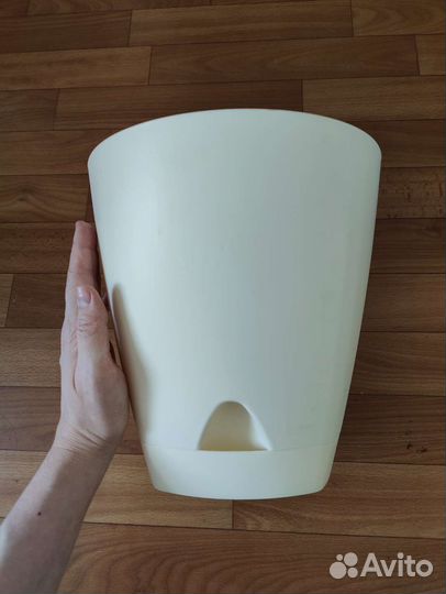 Горшок для цветов 8 литров молочный цвет