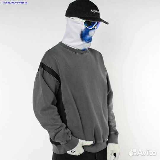 Свитшот CavEmpt серый с перфорацией