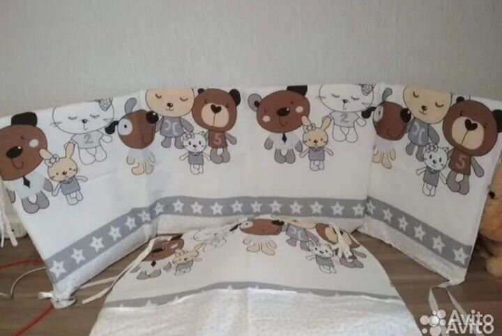 Бортики и балдахин в кроватку все за 500