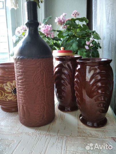 Графин, керамика, туески