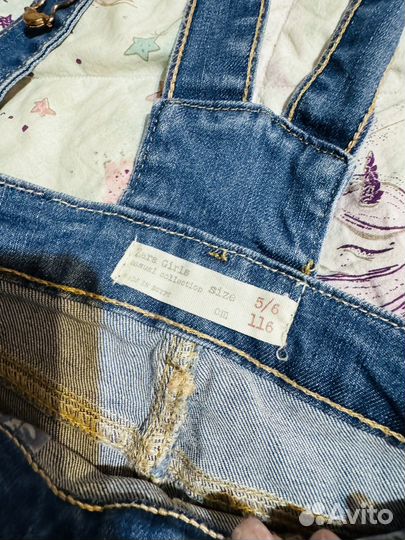 Джинсовый комбинезон для девочки zara 116