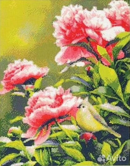 Набор для вышивания KustomKrfts Пионовое торжество