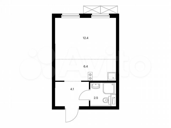 Квартира-студия, 25,4 м², 16/33 эт.