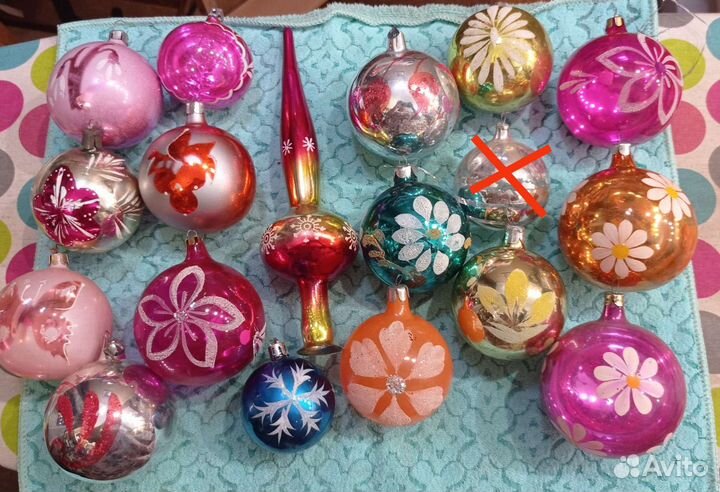 Елочные игрушки ссср, стеклянные бусы