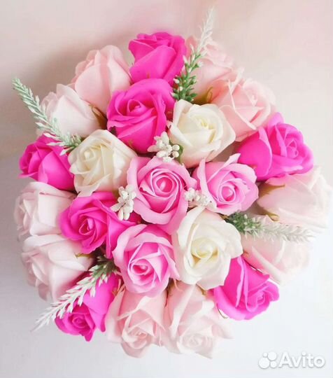 Розы из мыла