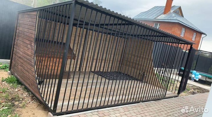 Вольер для собак с установкой