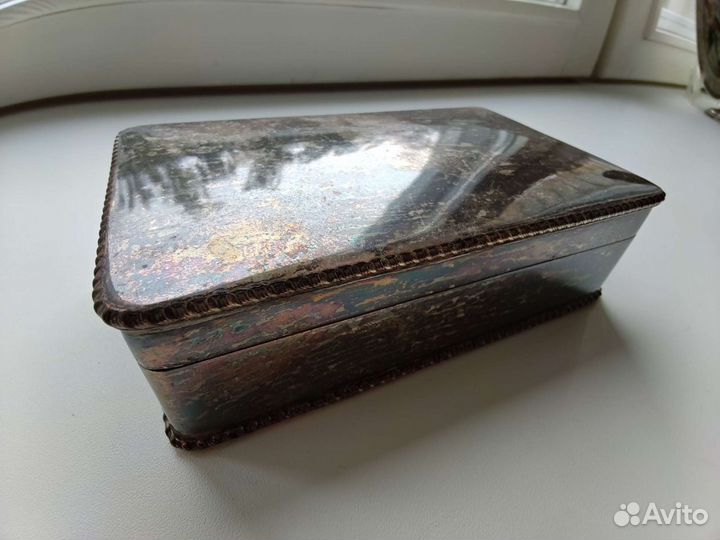 Шкатулка серебро
