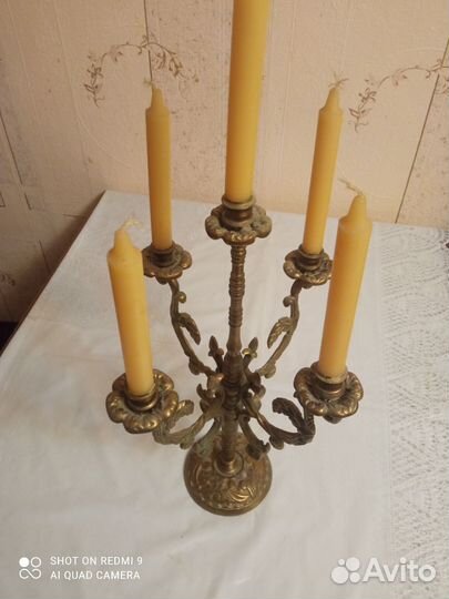 Подсвечник латунь