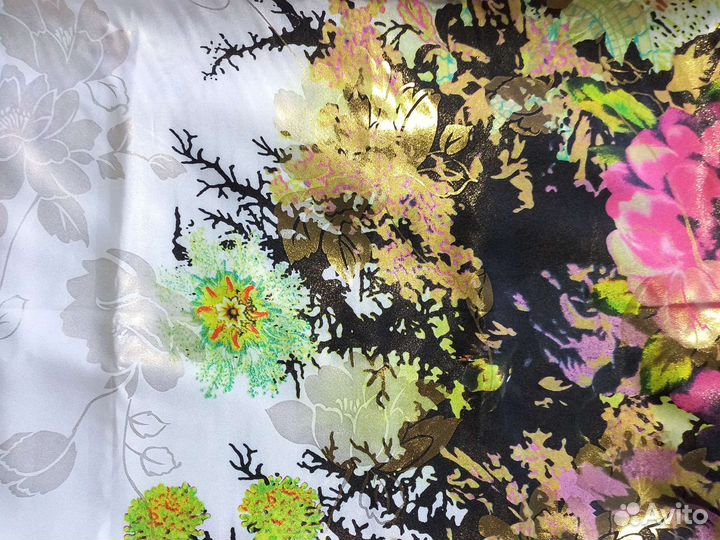 Отрез ткани шелк натуральный
