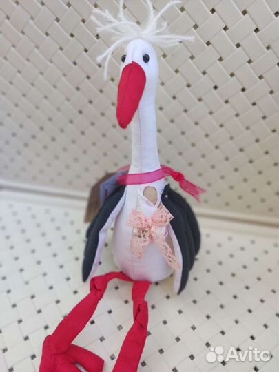 Интерьерная игрушка Аист на беременность