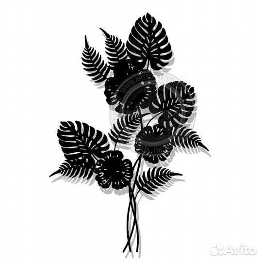 Настенные картины в форме листьев