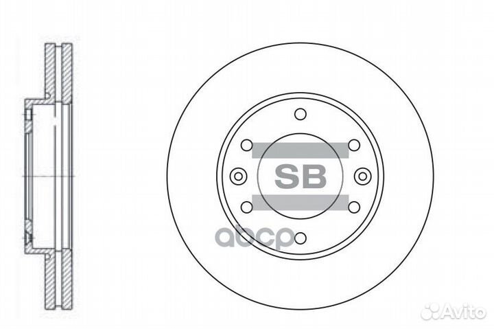 Диск тормозной передний H1 07- SD1031 Sangsin b
