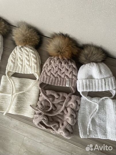 Зимние вязаные шапки