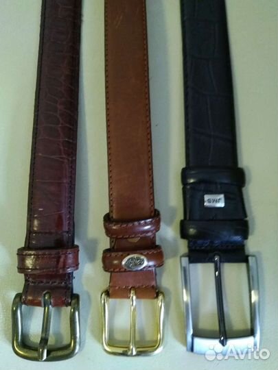 Мужской кожаный ремень италия