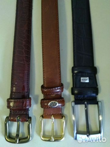 Мужской кожаный ремень италия