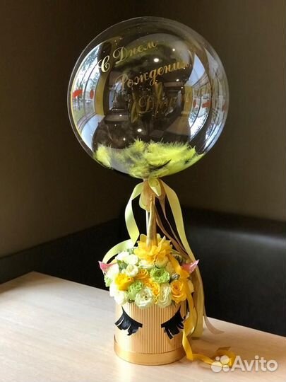 Ещё 5 фото Воздушные шары, цветы, конфеты в шаре,к