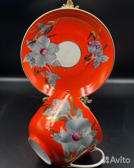 Большая чайная пара мальва Барановка