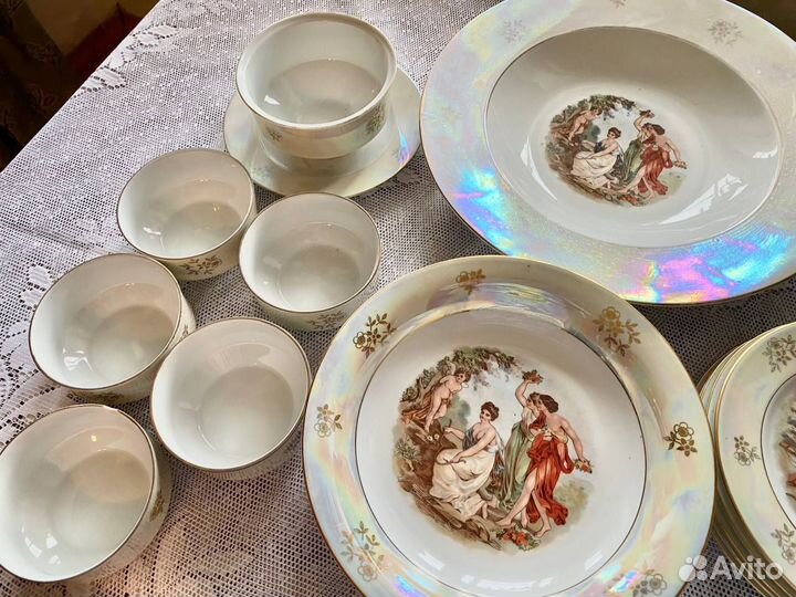 Набор столовой посуды Мадонны, сервиз ГДР