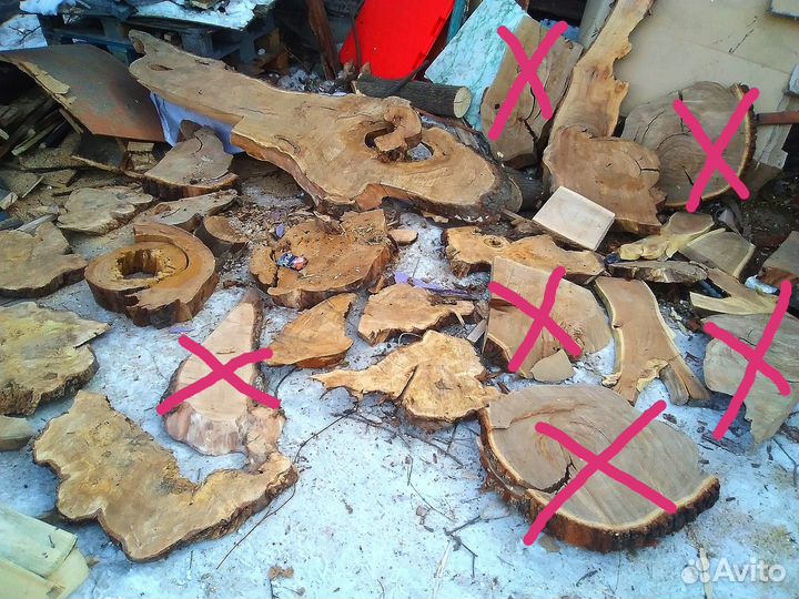 Слэбы из распил дерева