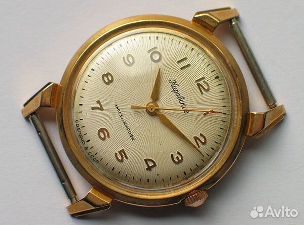 Часы Кировские краб позолота