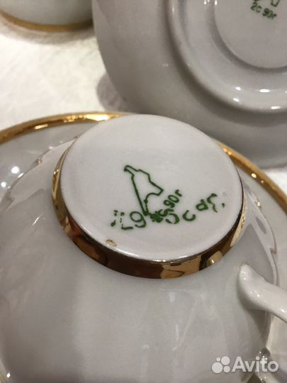 Предметы Дулево чайные пары золотая лента