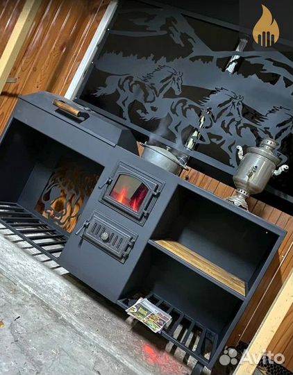 Мангал с крышей 4в1