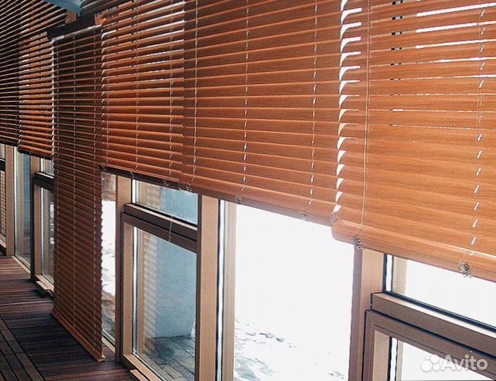 Жалюзи горизонтальные, римские шторы