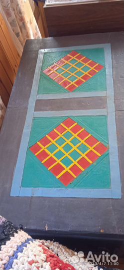 Сундук деревянный старинный обит железом