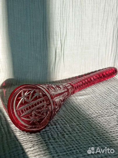 Рог изобилия СССР марганцевый хрусталь 41 см